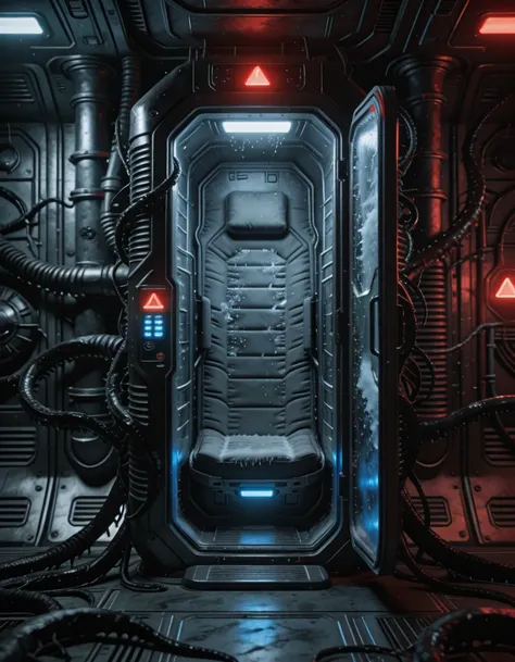 futuristic stasis pod illu