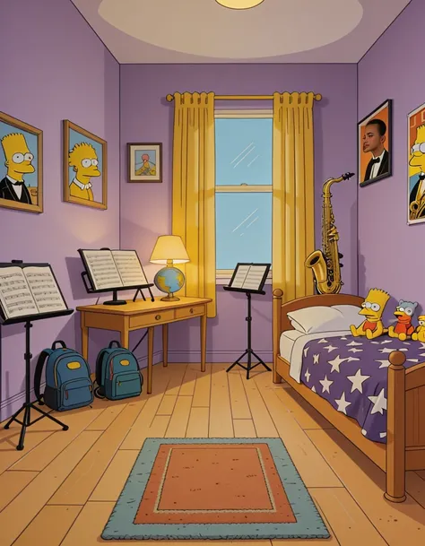 Lisa Simpson bedroom illu