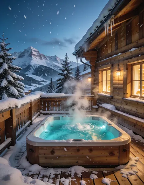 Outdoor hot tub pony