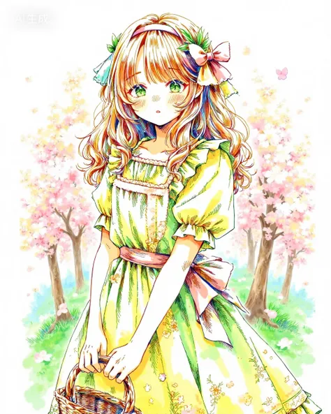 线条水彩系风格漫画（Line-based watercolor style comic）
