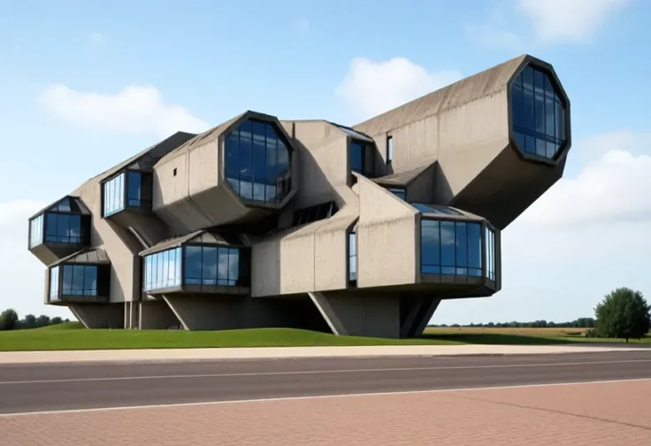 Brutalist Polygon (Buildings) (SDXL) (AD)