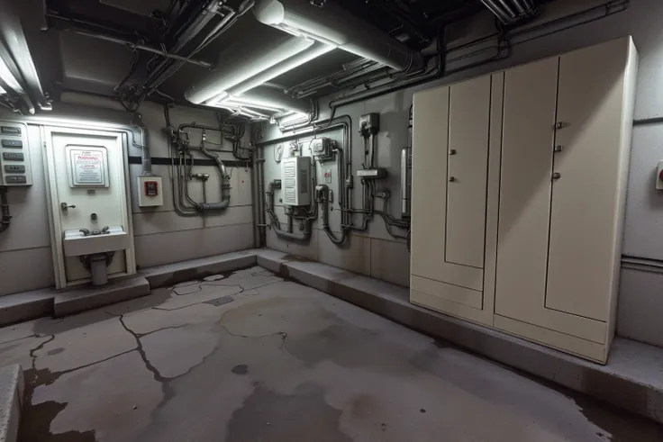 Industrial Basement Utility Room