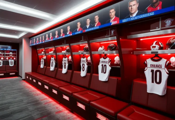 Football Locker Room (Background) (SDXL) (AD)