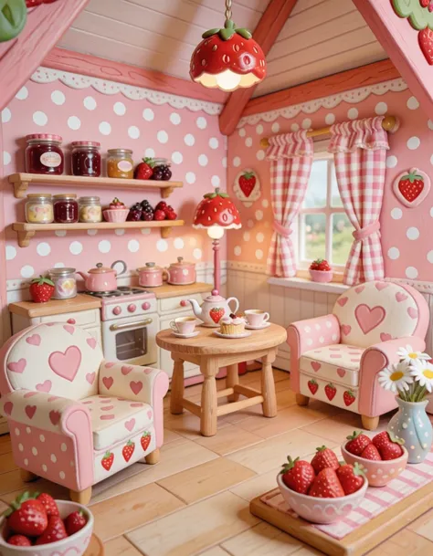 Strawberry Shortcake berry house illu