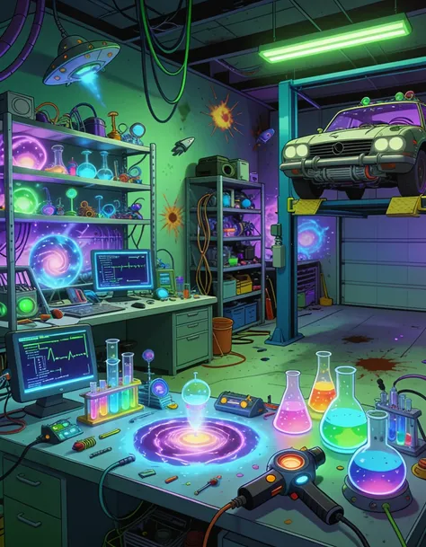 Rick Sanchez garage laboratory