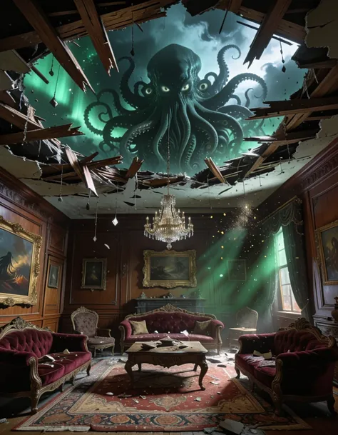 Victorian parlor interior