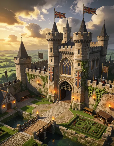 medieval fantasy castle exterior