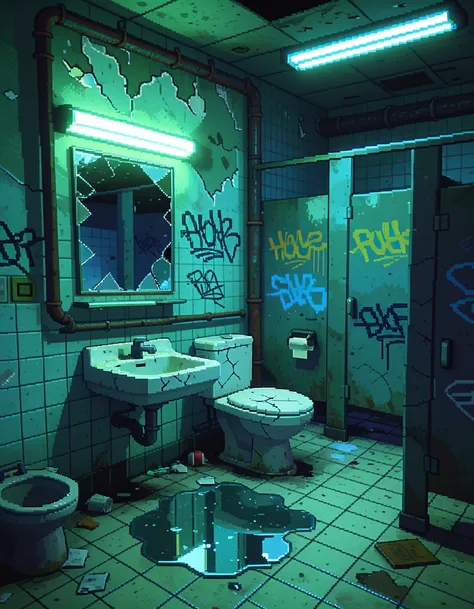 dirty public restroom