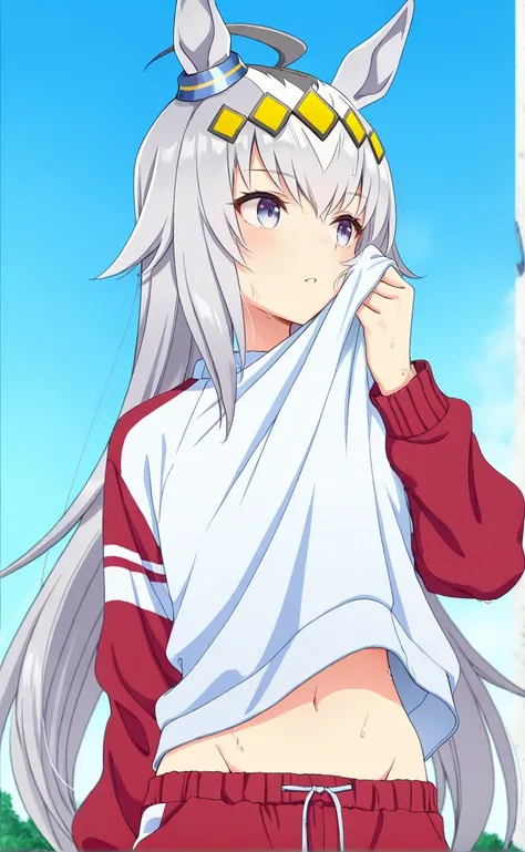 Wiping Face With Shirt | 汗を服でぬぐう