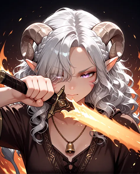 Flaming sword