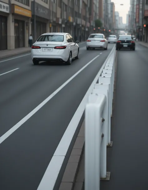 Guardrail on street