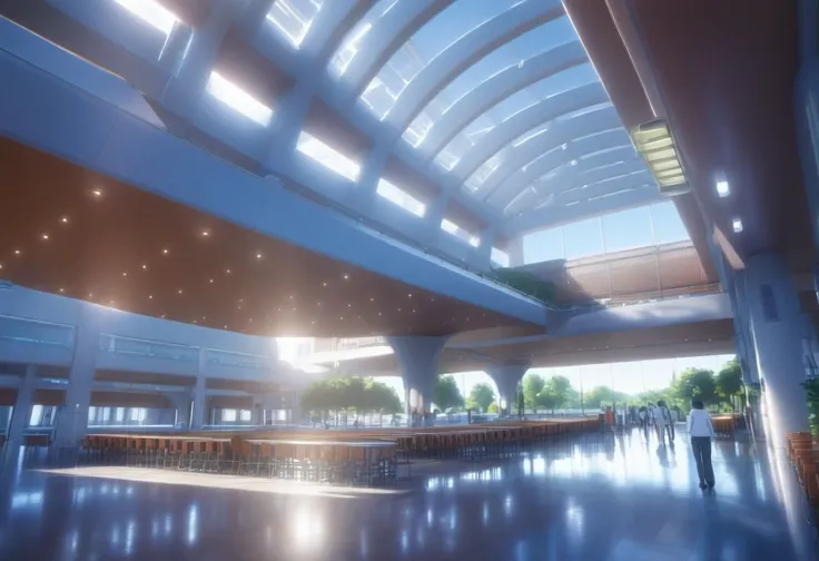 Japanese Cafeteria (Background) (SDXL) (AD)