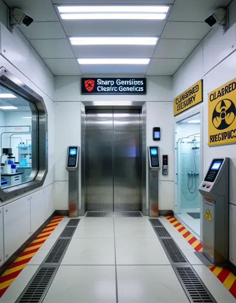genetics laboratory elevator lobby