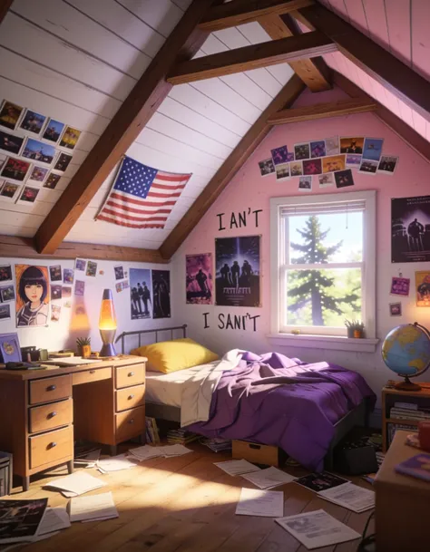 Teenage attic bedroom