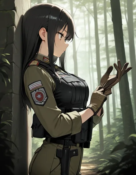 Adjusting Gloves / 手袋をつける