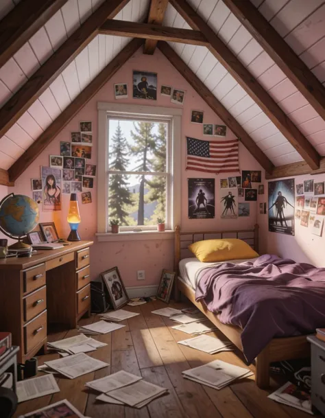 Attic bedroom illu