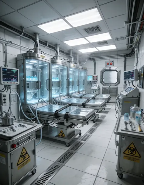 genetics laboratory interior illu