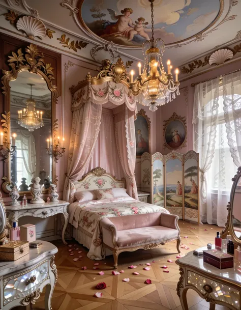 Rococo boudoir interior pony