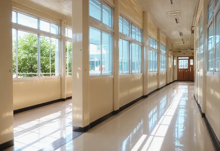 Japanese School Hallway 2B (Background) (Pony) (AD)