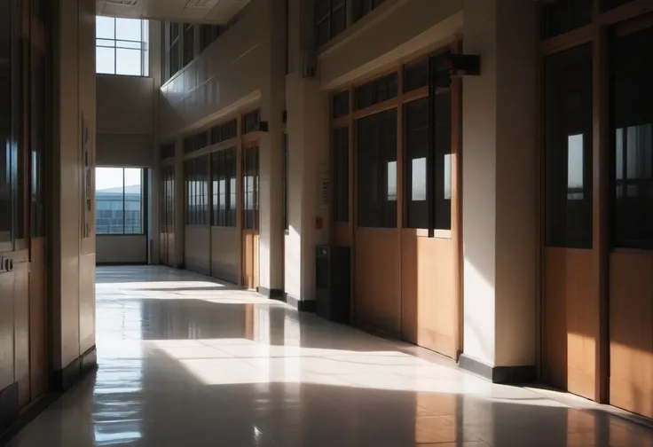 Japanese School Hallway (Background) (SDXL) (AD)
