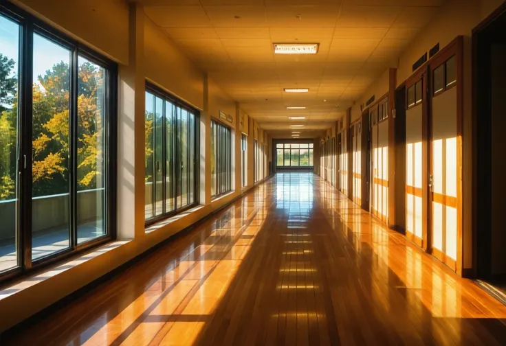 Japanese School Hallway 2B (Background) (Illustrious) (AD)