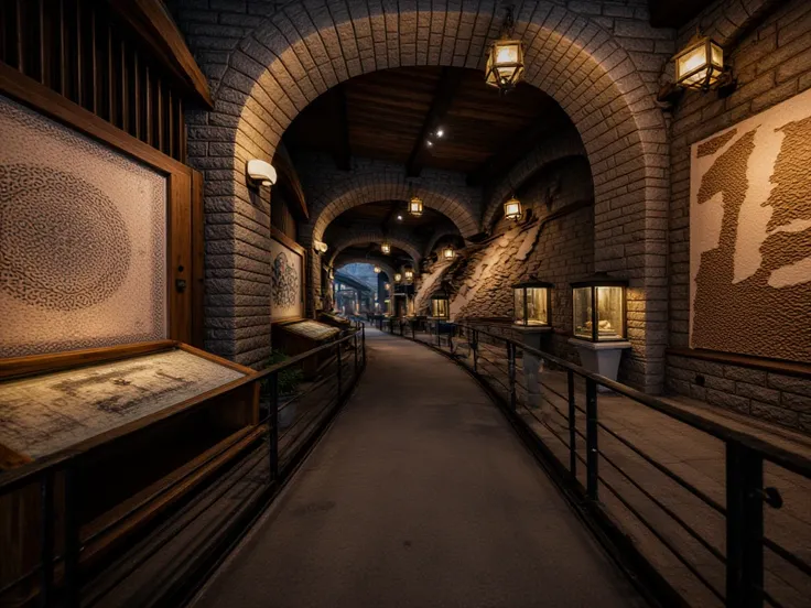 Stone-built Museum Hallway