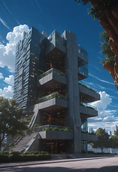 Biophilic Brutalism (Buildings) (Illustrious) (AD)
