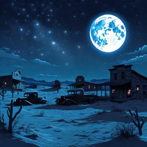 🌙✨ Moonlit Mirage Ghost Town🌵🏚️ (ill)