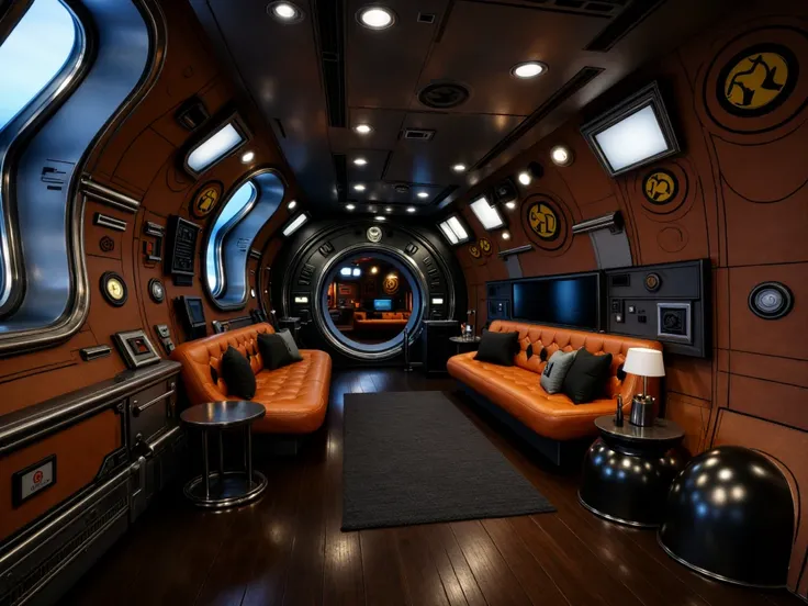 Retro-futuristic Spaceship Interior