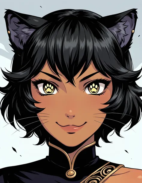 Paw-shaped pupils
