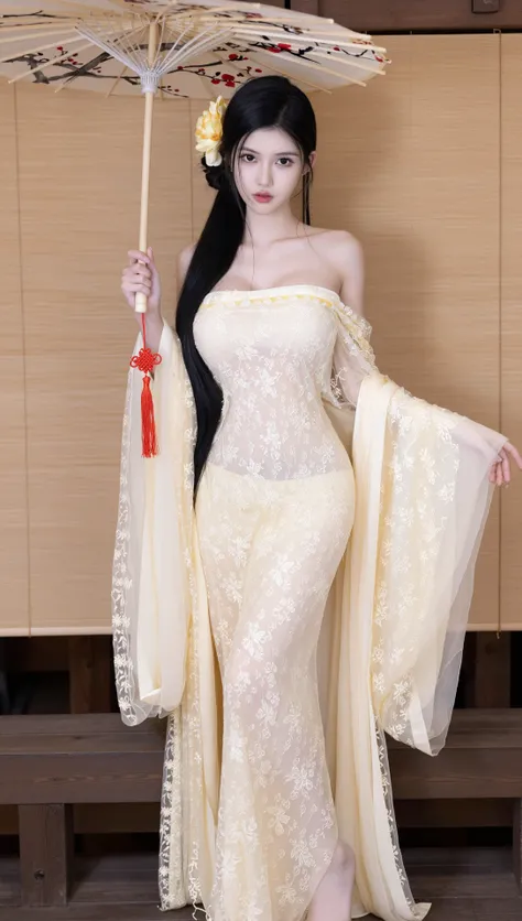  Z-IMAGE Elegant Oriental Classical Beauty in Embroidered Lace Hanfu Ensemble_rel_260420