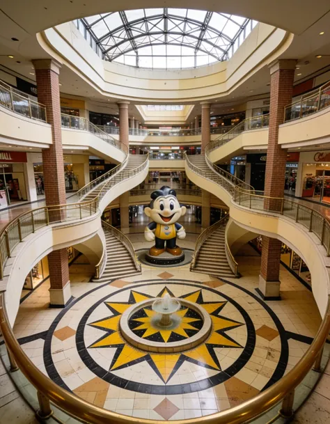 retro shopping mall atrium