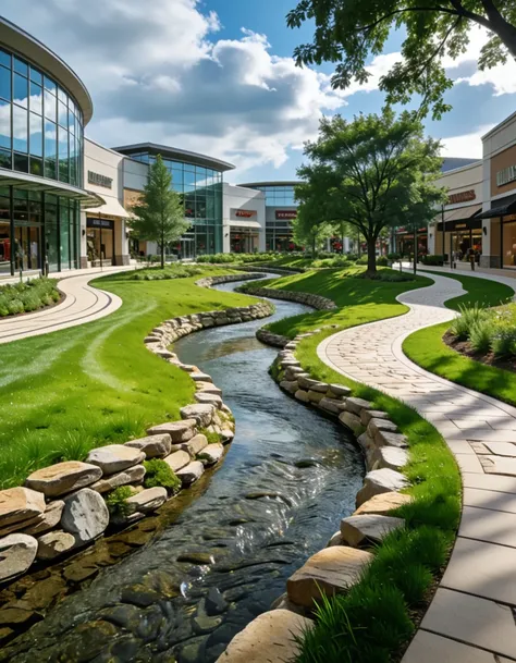 shopping mall courtyard