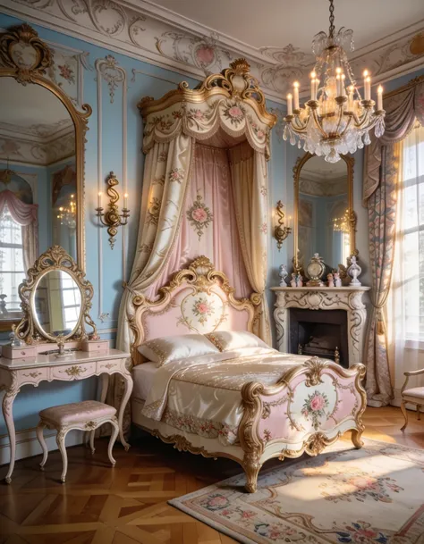 opulent rococo bedroom pony