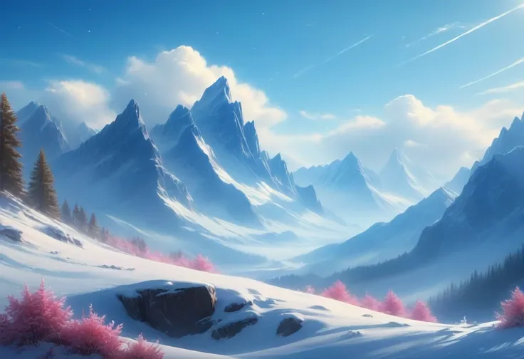 Snowy Mountains (Background) (SDXL) (AD)