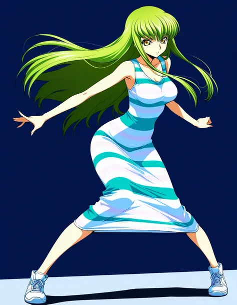 Clothing: Striped dress