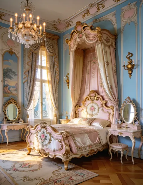 opulent rococo bedroom
