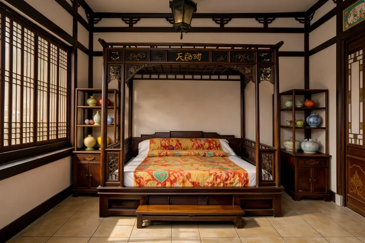 Traditionally styled Chinese Bedroom