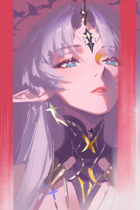 Color block thick paint sketch style