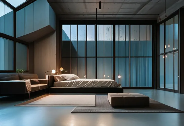 Brutalist Home Interior Bedroom (Buildings) (Pony) (AD)