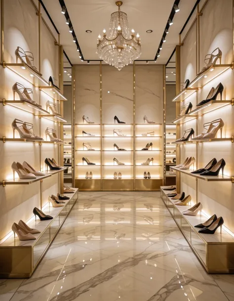 luxury high-end shoe boutique illu