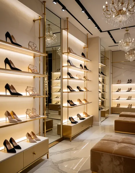 luxury high-end shoe boutique