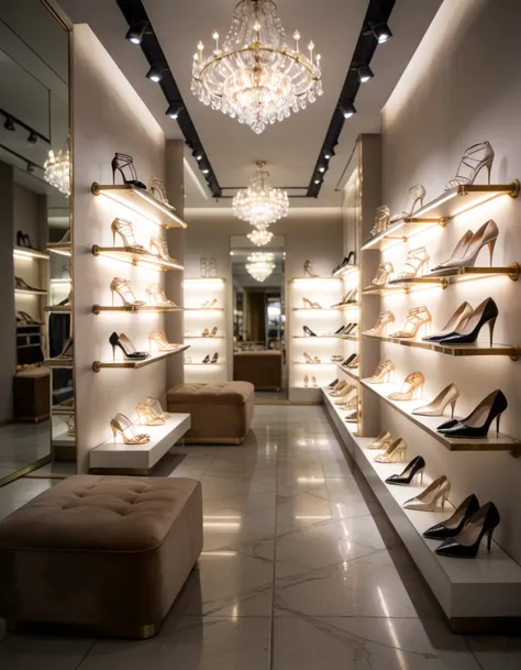 luxury high-end shoe boutique pony