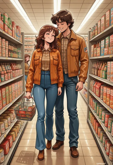 Supermarket shopping (1970s version)