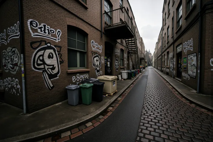 Grimy Urban Alleyway