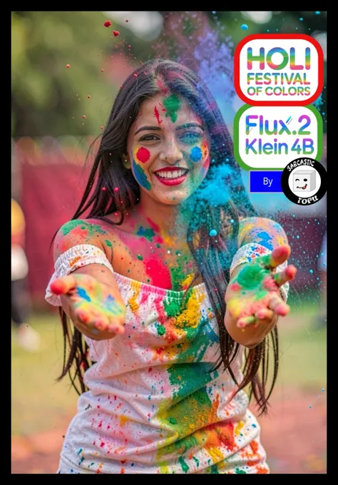 Holi Festival of Colors Flux.2 Klein 4B by Sarcastic TOFU