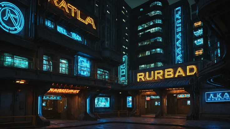 Night Street D - Caged City Gomorrah - Background - Illustrious