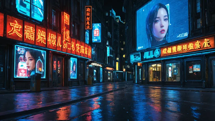 Night Street B - Caged City Gomorrah - Background - Illustrious