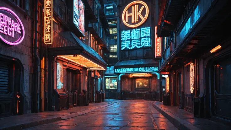 Night Street C - Caged City Gomorrah - Background - Illustrious