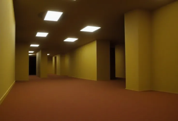 Backrooms Halls (Background) (SDXL) (AD)